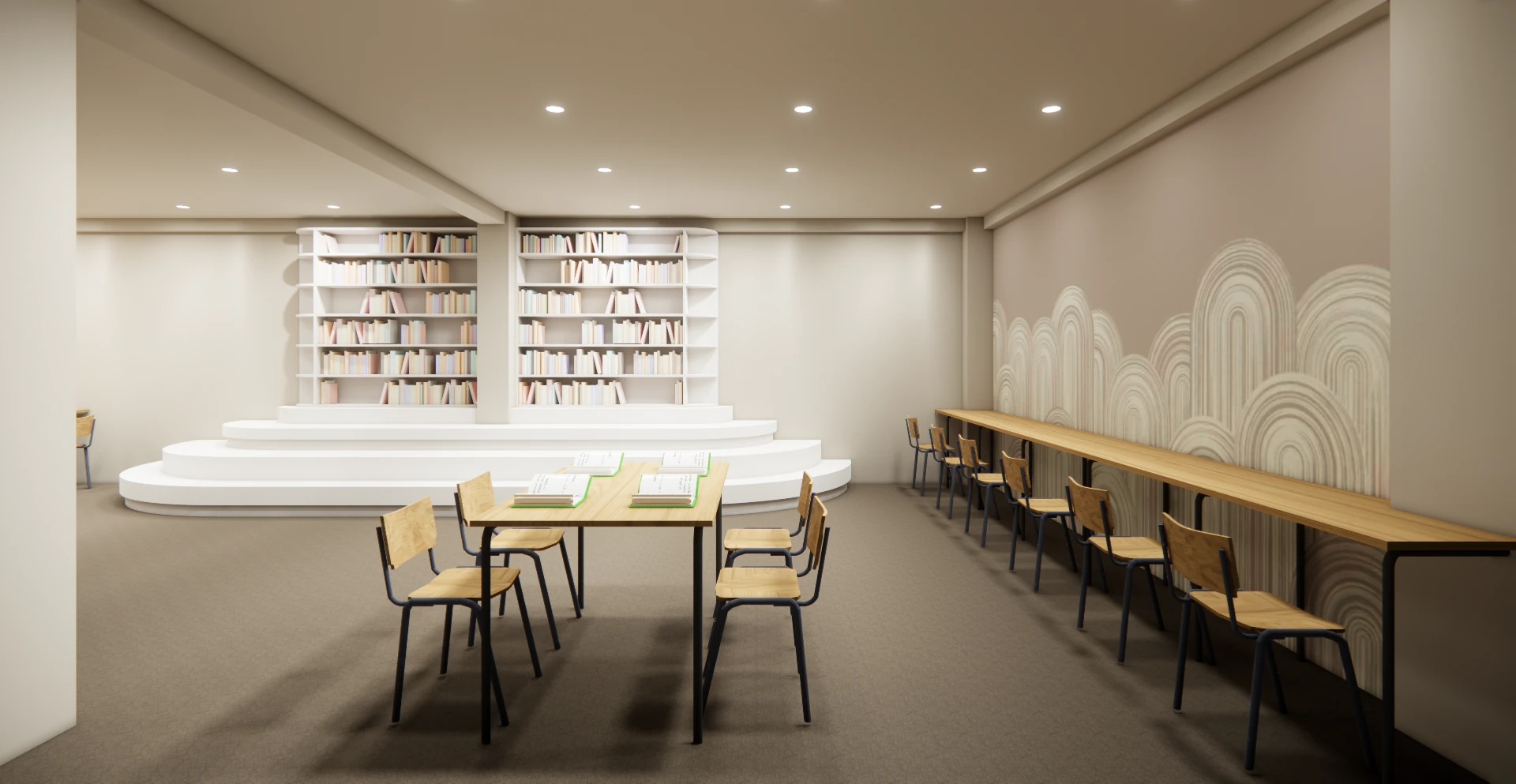 Focused reading area at Areca library
